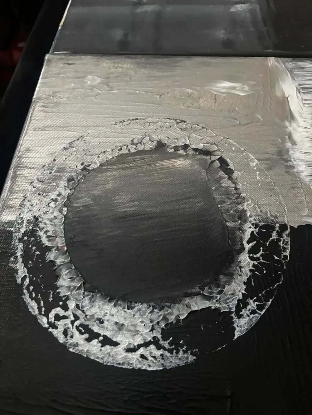 Set of 4 Original Abstract Circle Paintings by Peter Krajcsovits 2006